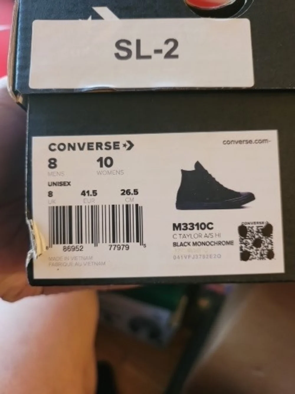 Converse Black Monochrome Chuck Taylor High-Top Sneakers - Picture 2 of 4